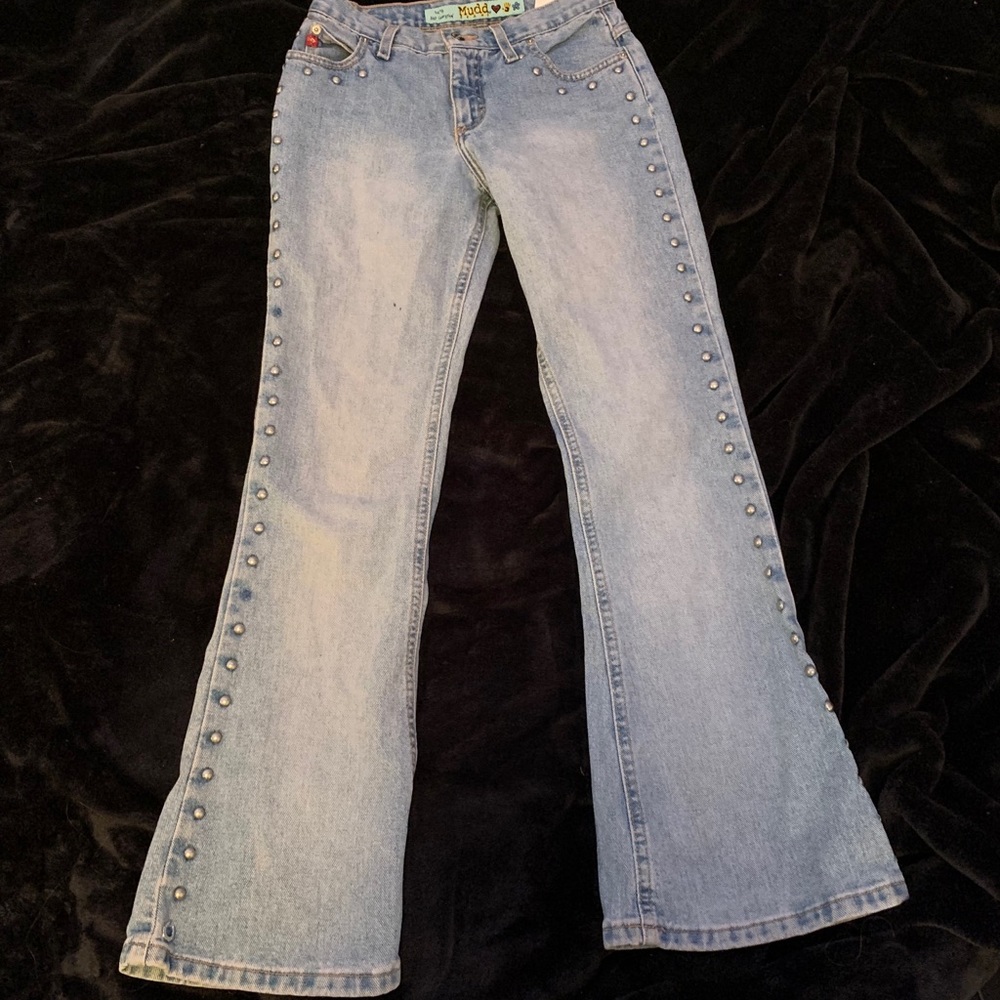 Vintage studded y2k flare jeans